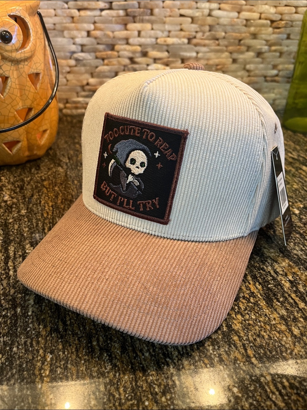 NWT CC spooky vibes fall hat too cute to reap